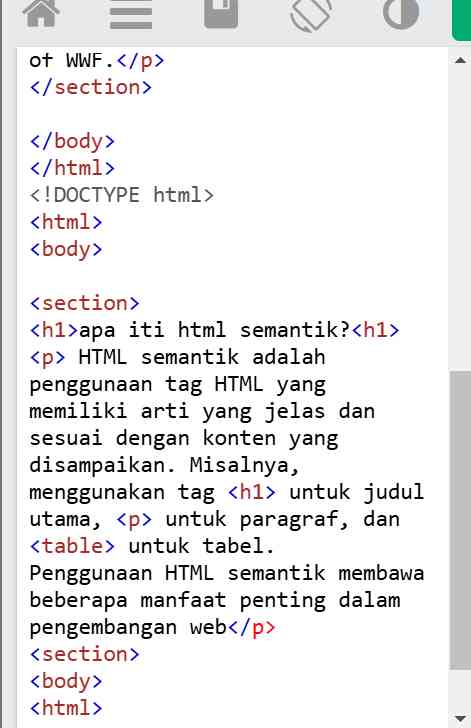 Pengertian HTML Semantik dan simbol html serta contoh pengaplikasiannya ...