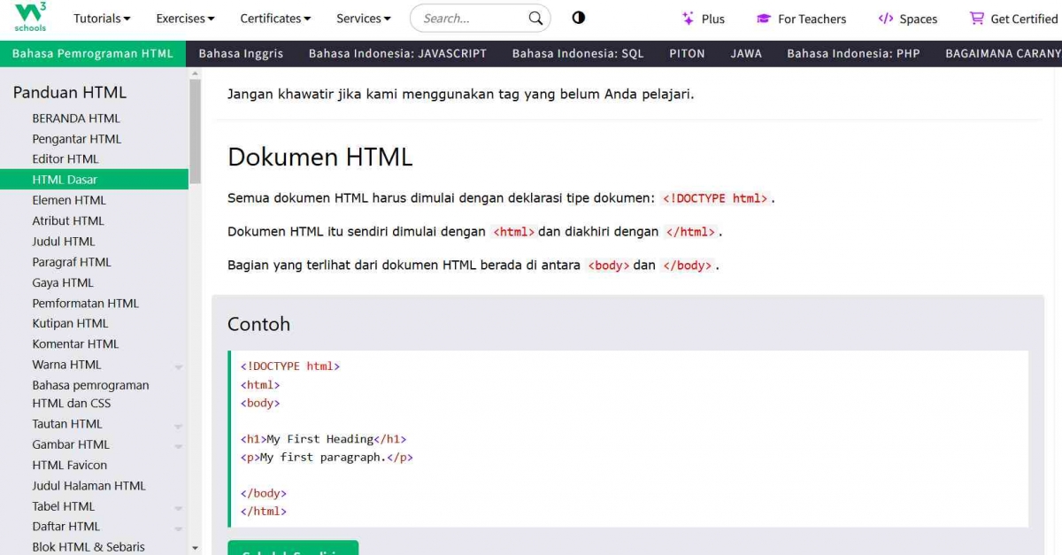 Membuat Halaman Web Sederhana dengan Menggunakan Elemen Dasar HTML dan ...