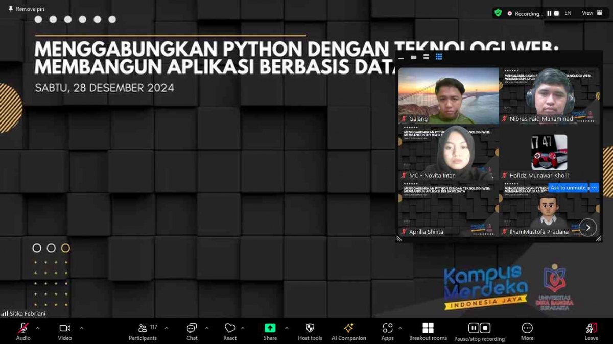 Webinar Kuliah Tamu: Menggabungkan Python dengan Teknologi Web ...