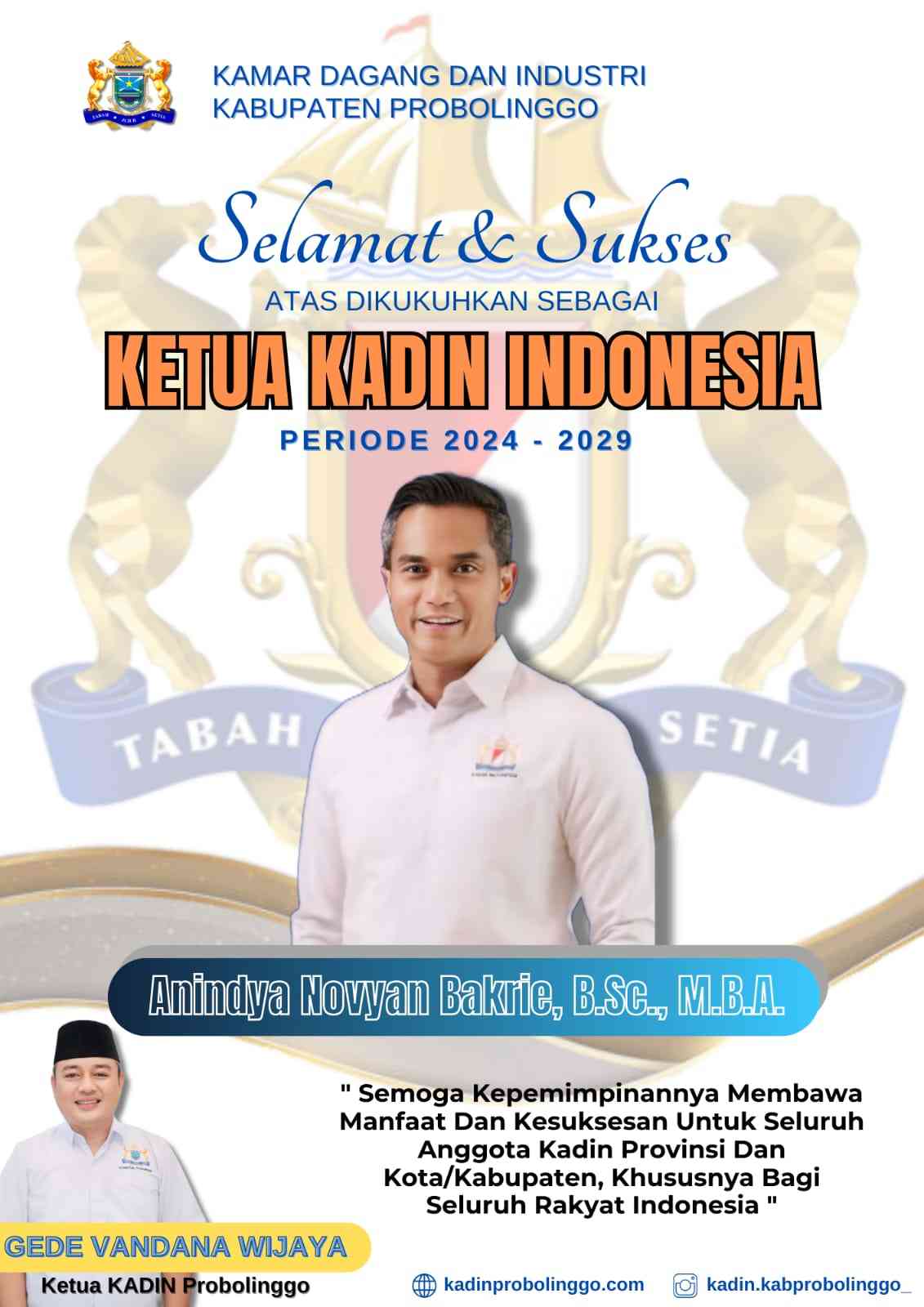 Anindya Bakrie Resmi Dikukuhkan Jadi Ketum Kadin Indonesia 2024-2029, image size:1131x1600