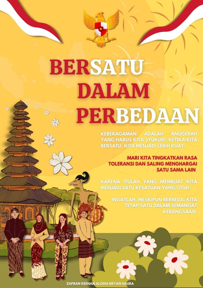 Poster PPKn Bhinneka Tunggal Ika