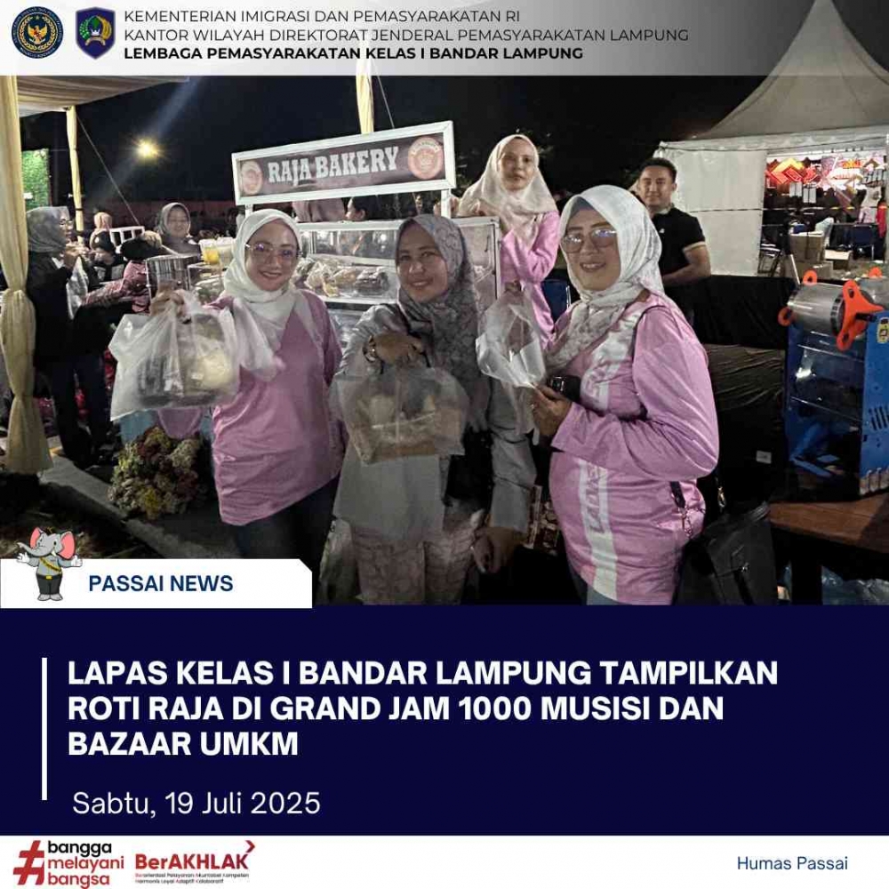 Lapas Rajabasa Tampilkan Roti Raja Bakery Pada Bazzar Grand Jam 1000 ...