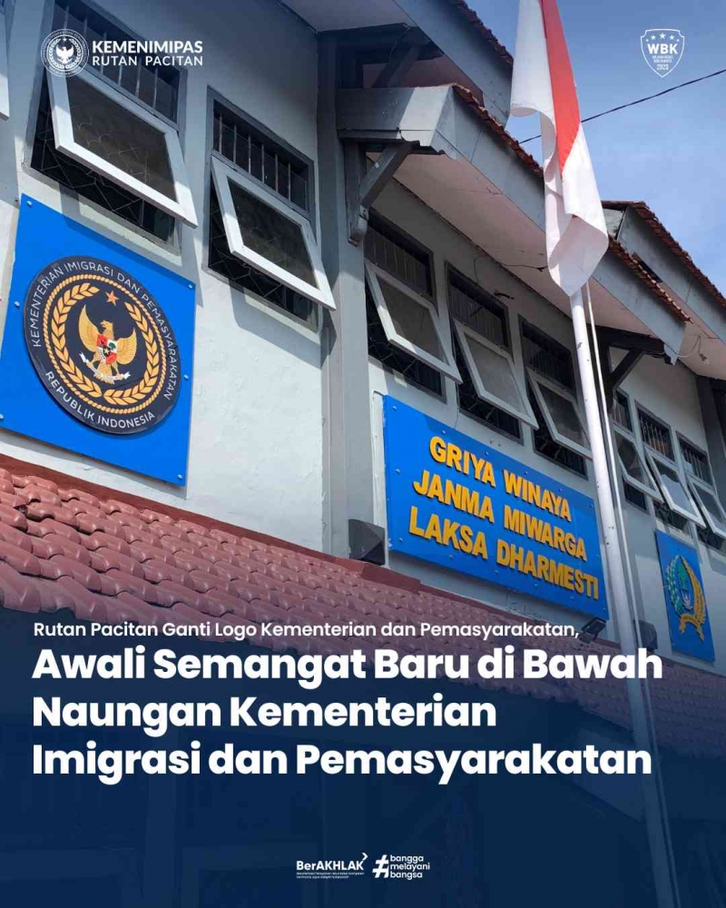 Rutan Pacitan Ganti Logo Kementerian dan Pemasyakatan, Awali Semangat ...