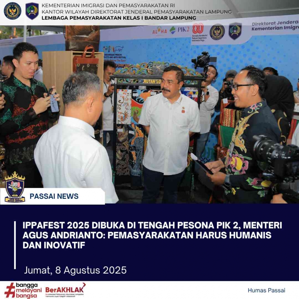 Menteri Imipas Resmikan IPPA Fest 2025, Pemasyarakatan harus Humanis ...