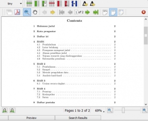 Contoh Pembuatan Daftar Isi Menggunakan Aplikasi Latex
