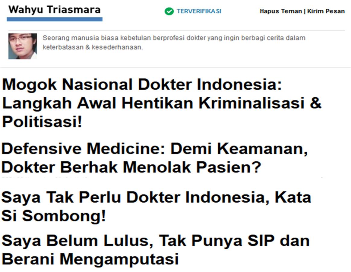 Wahyu Triasmara Dokter Kok Lebay Dan Sensi Banget Sich Oleh Sang