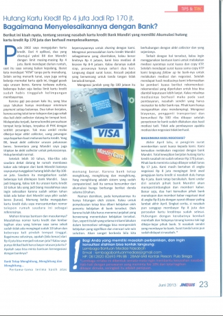 Hutang Kartu Kredit Rp4 Juta Jadi Rp170 Juta Bagaimana