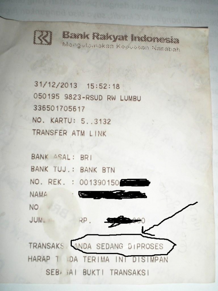 Pengalaman Gagal Transfer di ATM BRI oleh Edy Priyono Pengalaman Gagal Transfer di ATM BRI oleh Edy Priyono