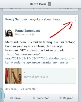 Tidak Suka Pada Status Atau Kiriman Di Wall Facebook Ini