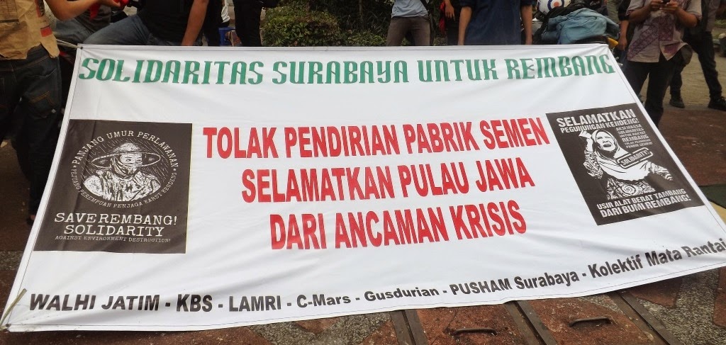 Aksi Solidaritas Untuk Rembang Di Surabaya - Kompasiana.com