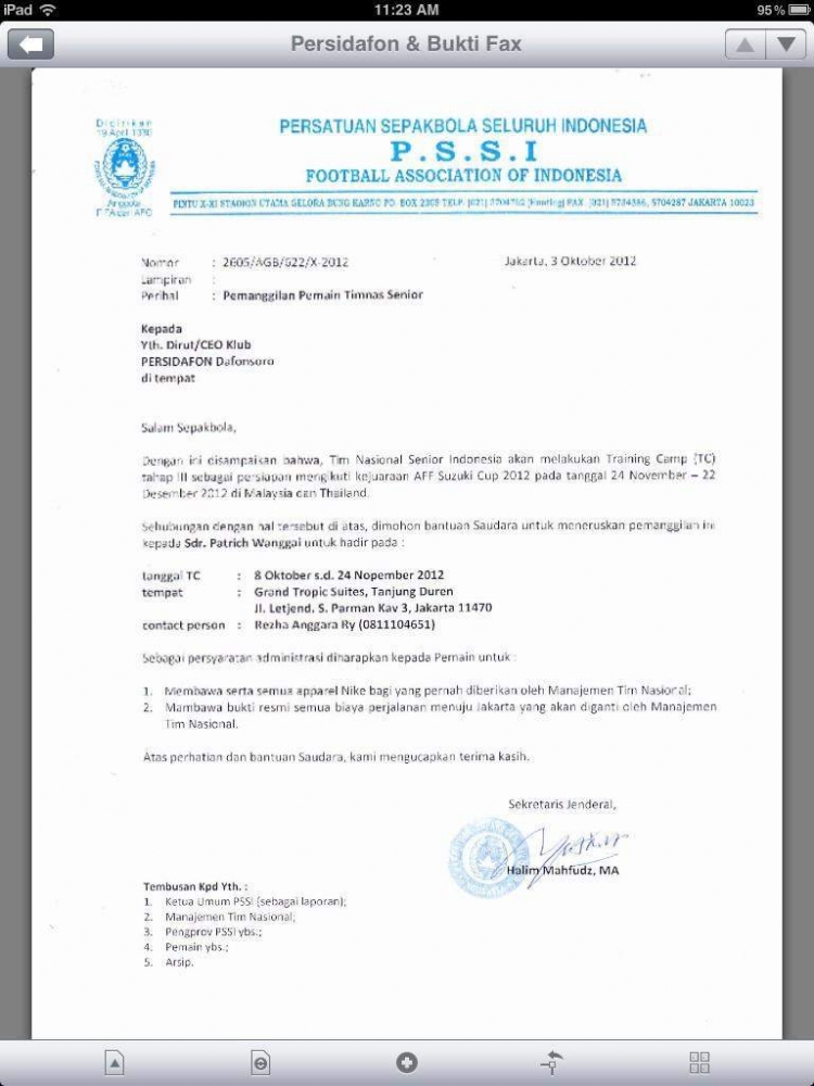 alt= Pssi Surat Panggilan Resmi Sudah Lama Kami Kirim Kompasiana Com