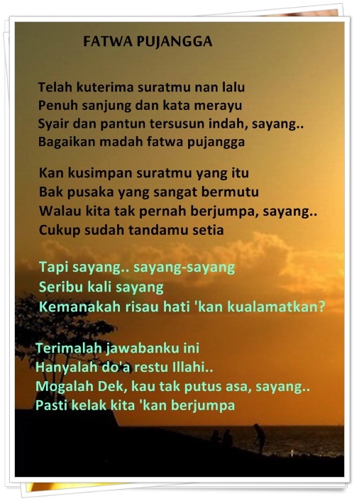 Lirik Lagu Malaysia Fatwa Pujangga lagu Melayu Lama nan Indah Kompasiana com Lirik Lagu Malaysia Fatwa Pujangga lagu Melayu Lama nan Indah Kompasiana com