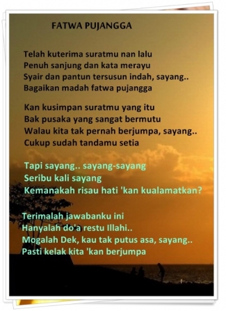 Fatwa Pujangga Lagu Melayu Lama Nan Indah Kompasiana Com