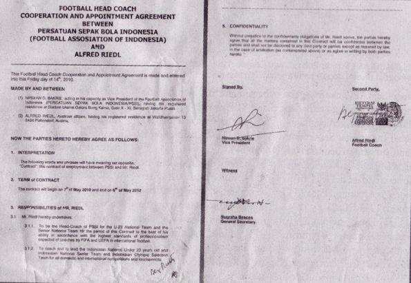 Foto Surat Kerja Sama Alfred Riedle Dengan Pssi Kompasiana Com