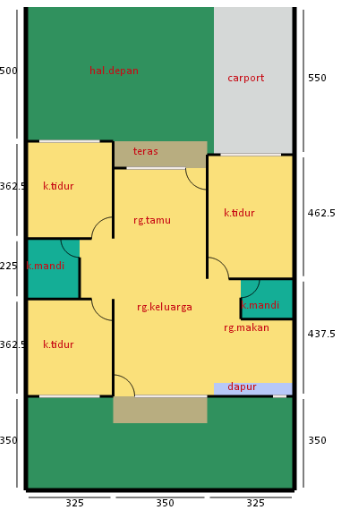 Desain Rumah 3 Kamar Tidur oleh Purba Daru Kusuma Desain Rumah 3 Kamar Tidur oleh Purba Daru Kusuma
