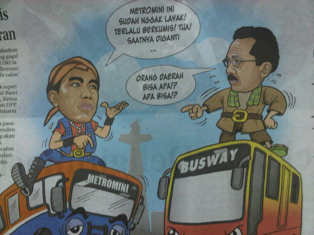 Kartun Indopos Soal Jokowi Foke Dan Metromini Oleh Edo Rusia