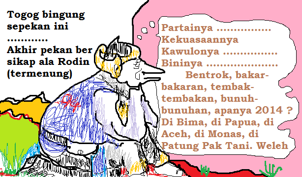 Gambar Togog Indonesia Bingung Bagaimana Auguste Rodin Karikatur 12 