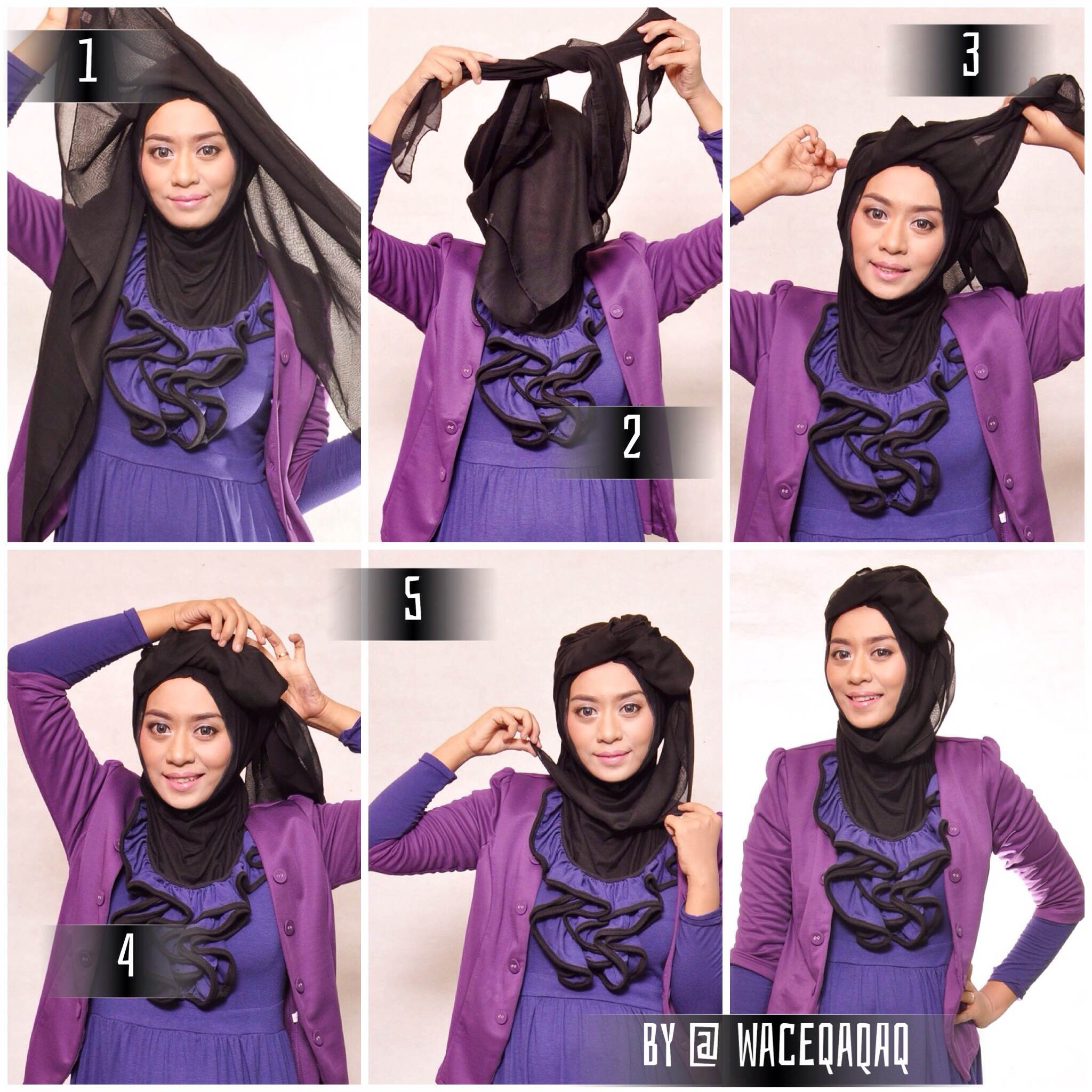 Gambar Tutorial Hijab Unik Tutorial Hijab