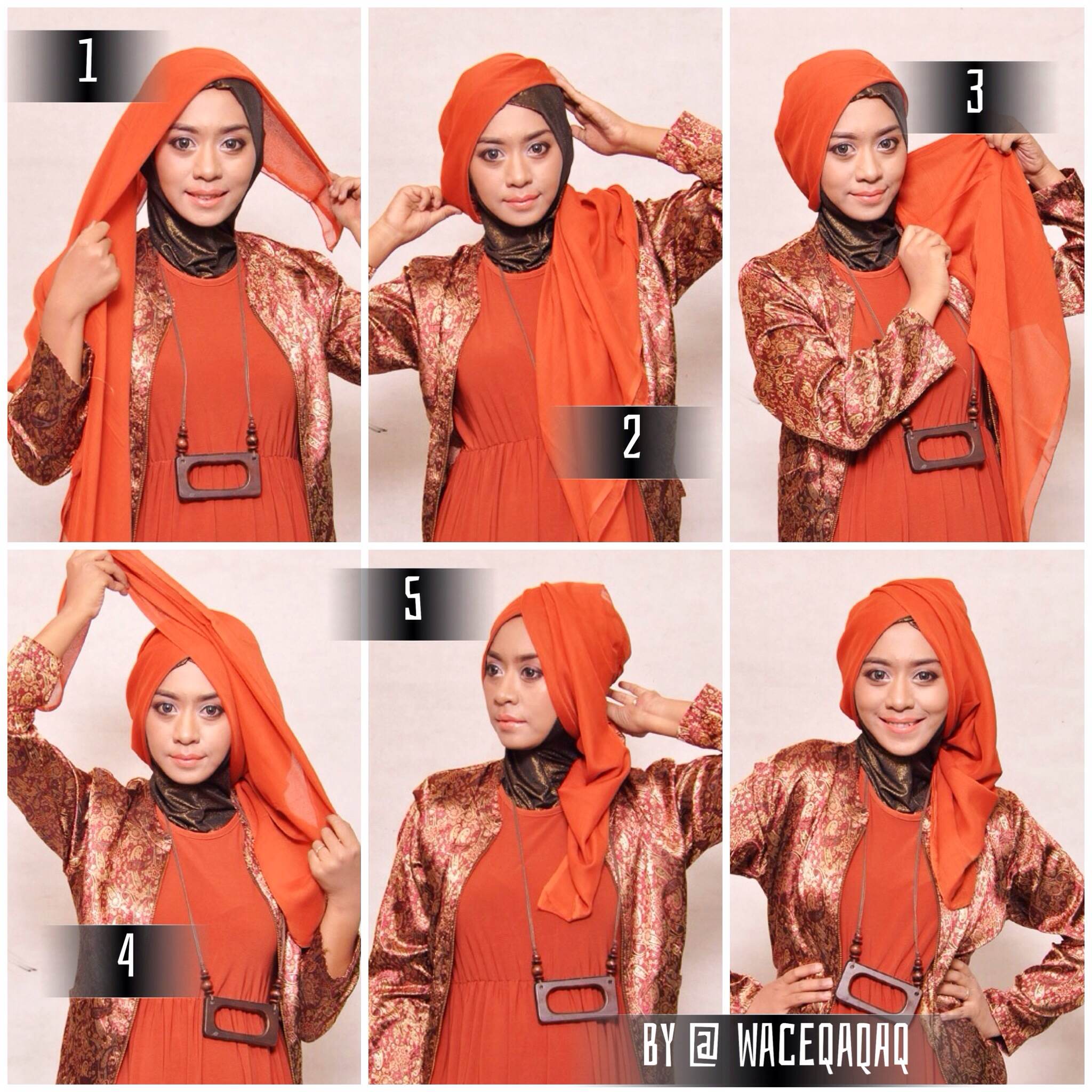 Tutorial Hijab Praktis Segi Empat Oleh Julia Bela Kompasianacom