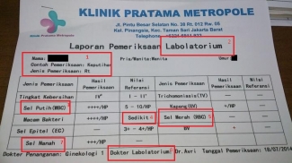 Kejanggalan Hasil Laboratorium Klinik Metropole Hospital