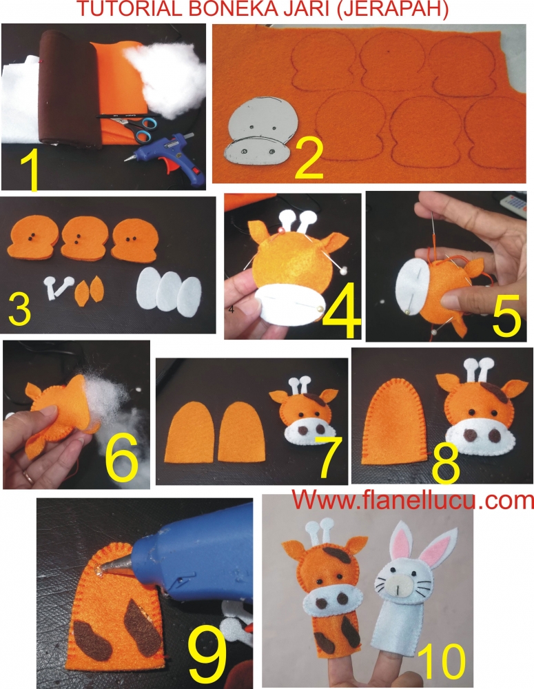 Tutorial Boneka Jari Jerapah Kompasiana com Tutorial Boneka Jari Jerapah Kompasiana com