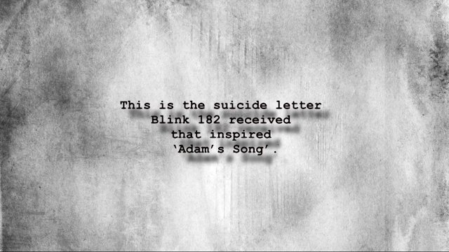 Adam's Song Blink-182 Lyrics.