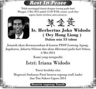 Semakin Kalap Anti Jokowi Pun Menyebarkan Iklan Duka Cita